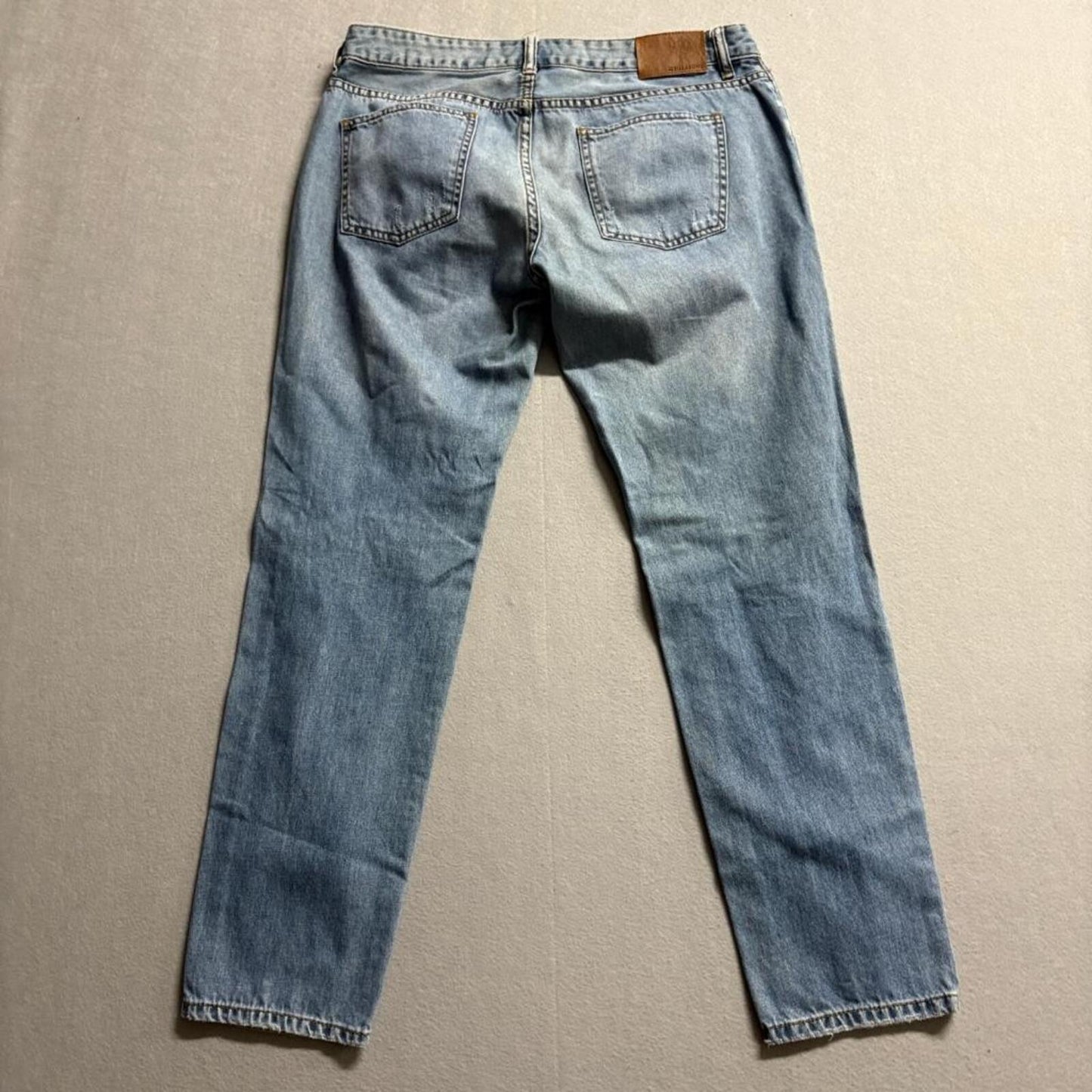 Billabong Distressed Boyfriend Jeans Womens Size 29 Blue Denim Ripped Straight