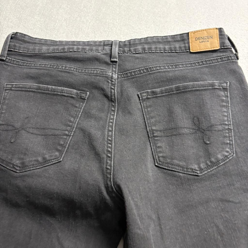 Denizen Levi's Mid Rise Slim Jeans Womens 14M 32x30 Black Stretch Denim