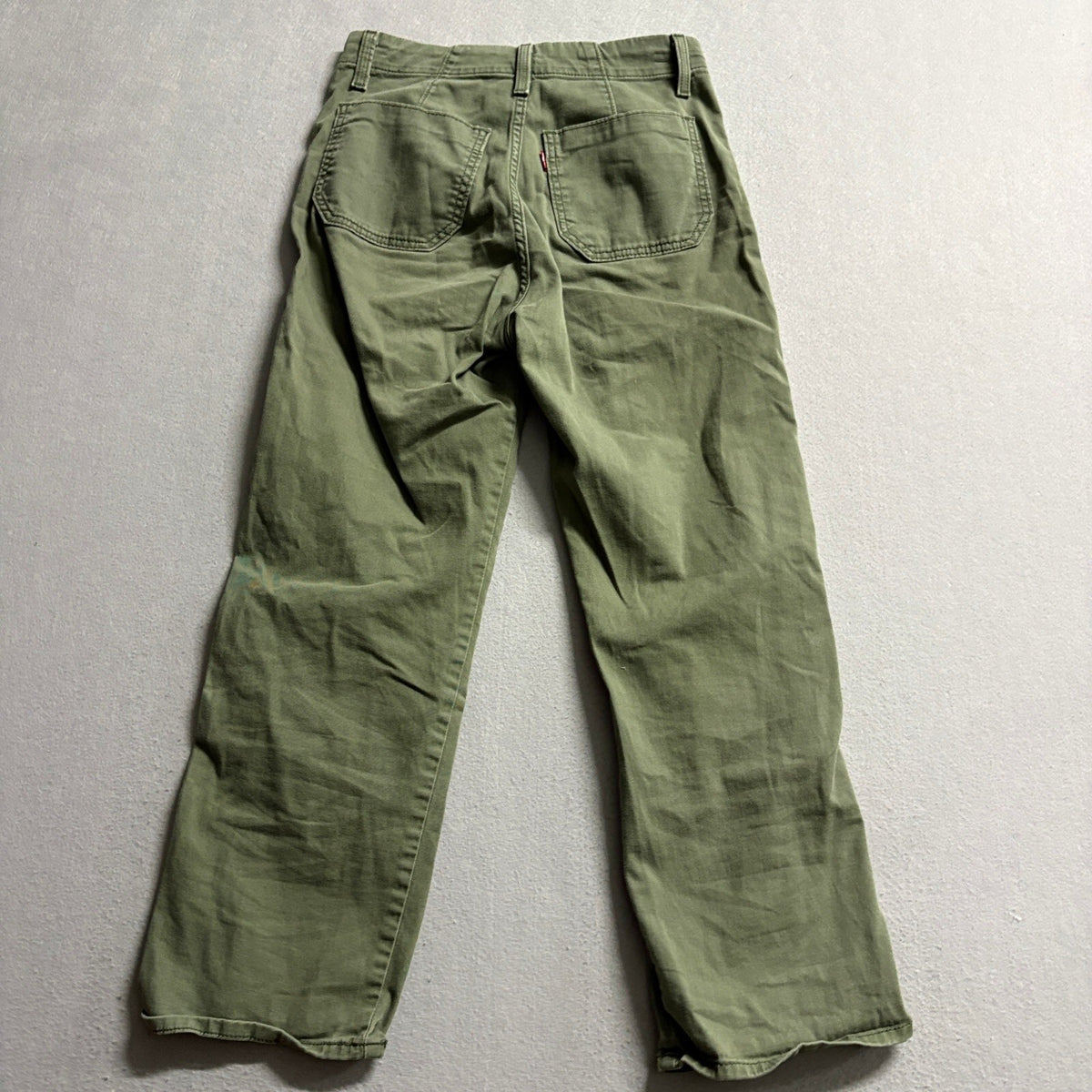 Levis Utility Pants Womens 25 Green Cotton Twill Straight Leg Cargo Carpenter