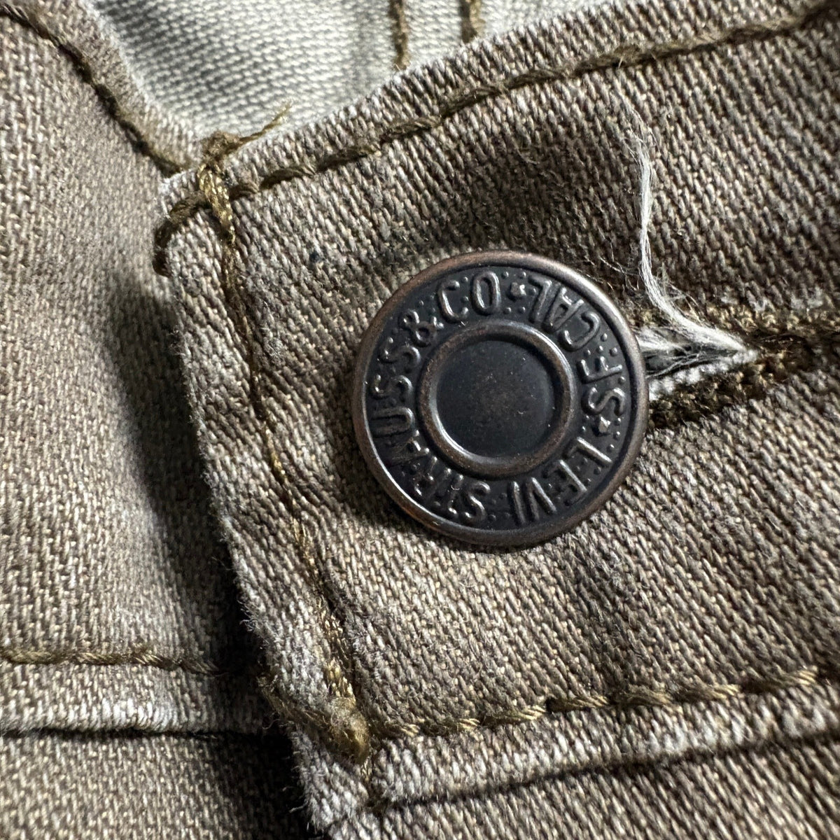Levi's 511 Slim Fit Jeans Mens W28 L30 Brown Olive Green Stretch Denim Pants