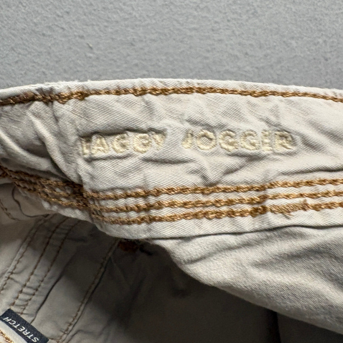 American Eagle Baggy Jogger Cargo Pants Womens 00 Regular Khaki Beige Stretch
