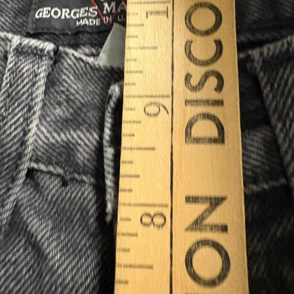 Vintage Guess Georges Marciano Jeans Womens 24 Black Denim High Rise Raw Hem USA