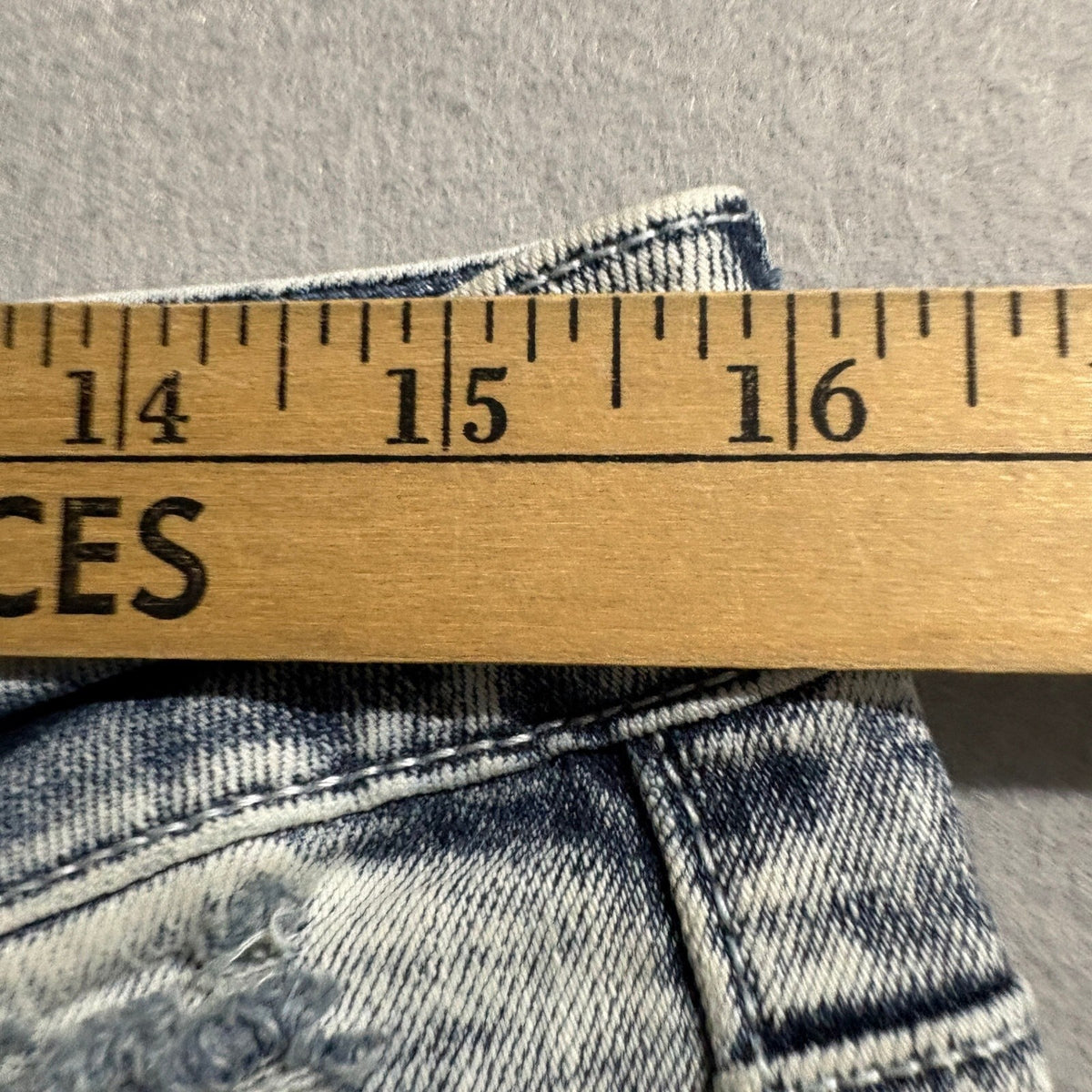 Rue21 Slim Taper Supreme Flex Jeans Mens 32x32 Distressed Acid Wash Blue Denim