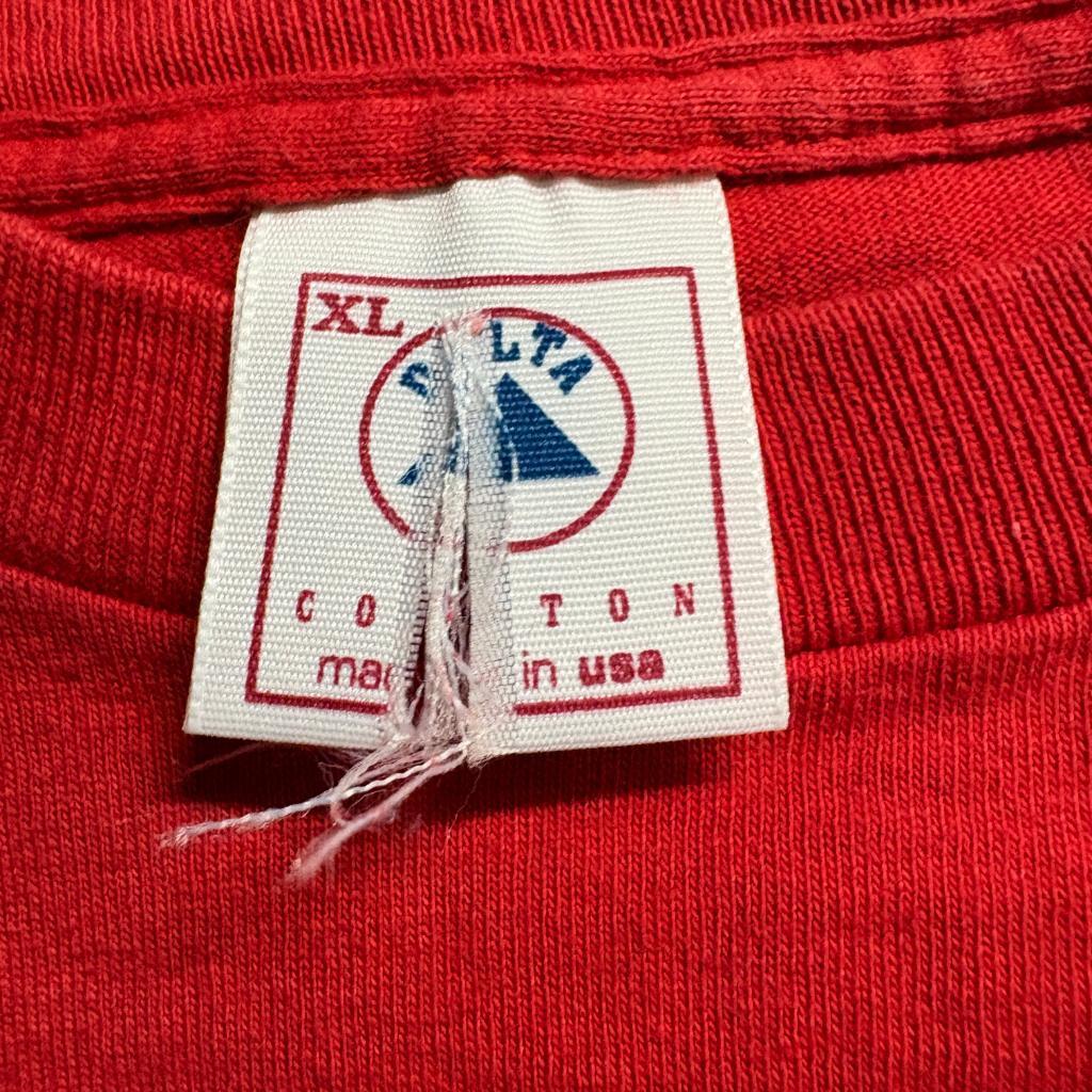 Vintage Delta Pro Weight Blank T-Shirt Mens XL Red Single Stitch Made in USA