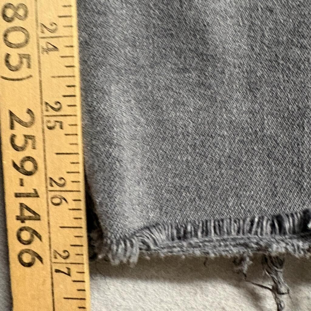 Fitjeans Womens Gray Wide Leg Jeans Size S Raw Hem High Rise Stretch Denim