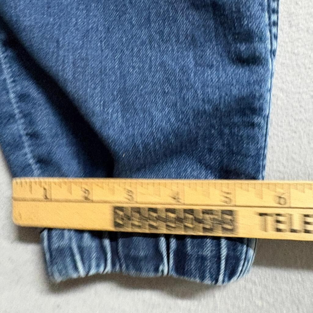 HM Mens Jogger Jeans Size S Blue Denim Regular Tapered Elastic Waist Drawstring