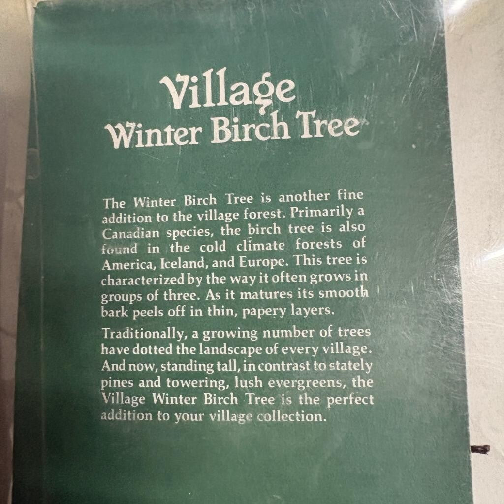 Department 56 Village Winter Birch Tree and Frosted Bare Branch Tree Lot of