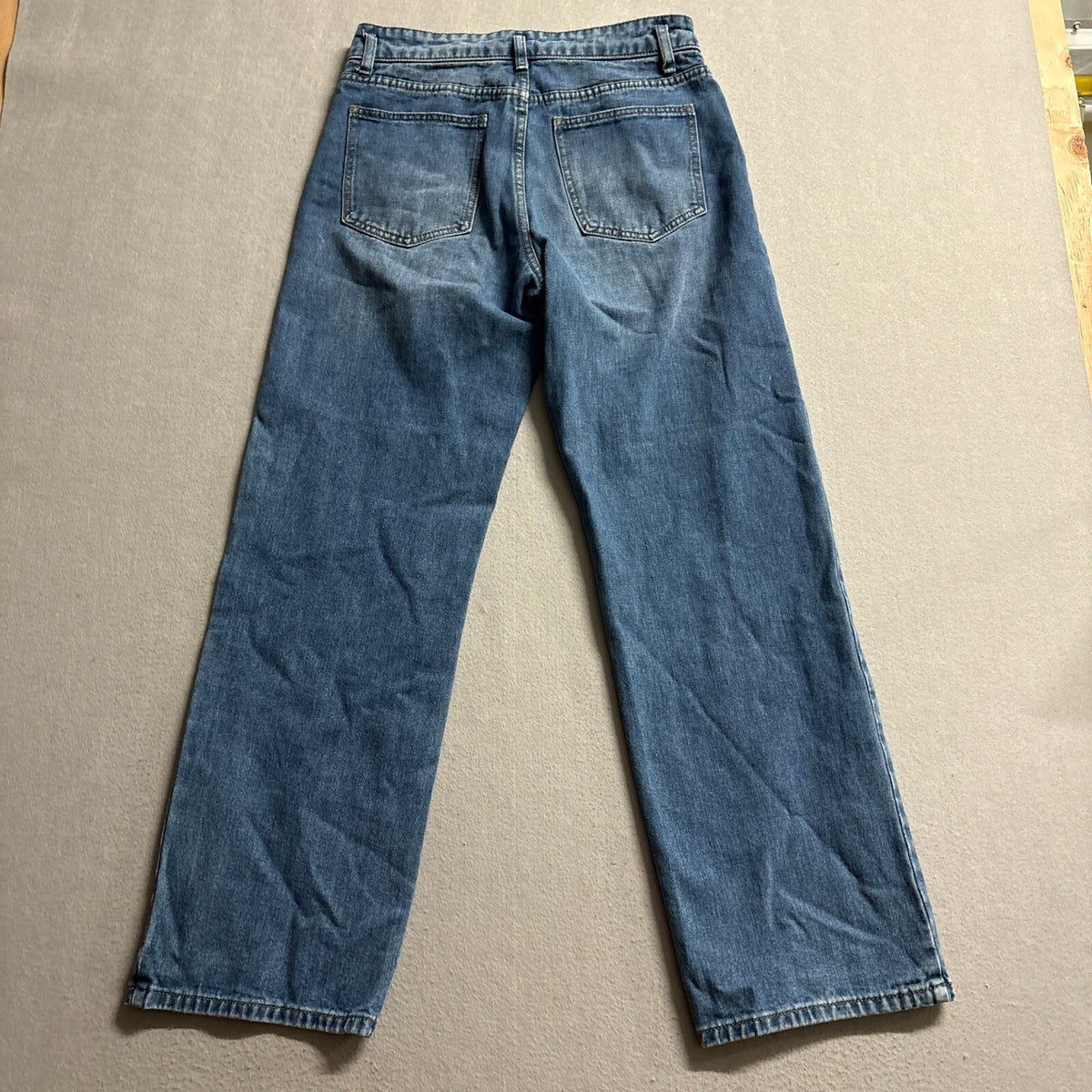 SHEIN Womens Front Seam Straight Leg Denim Jeans Size 28 Blue High Rise