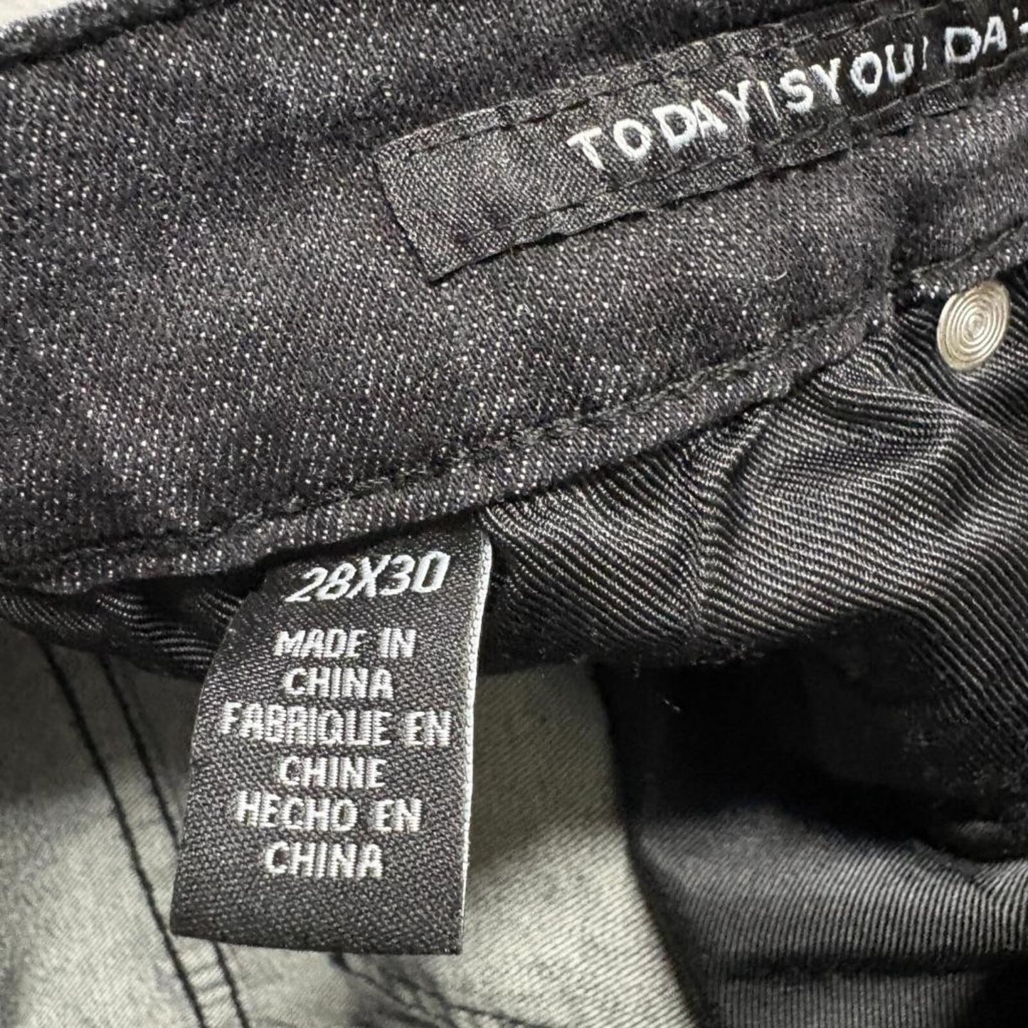 Kenneth Cole New York Slim Fit Jeans Mens 28x30 Black Stretch Denim NWT