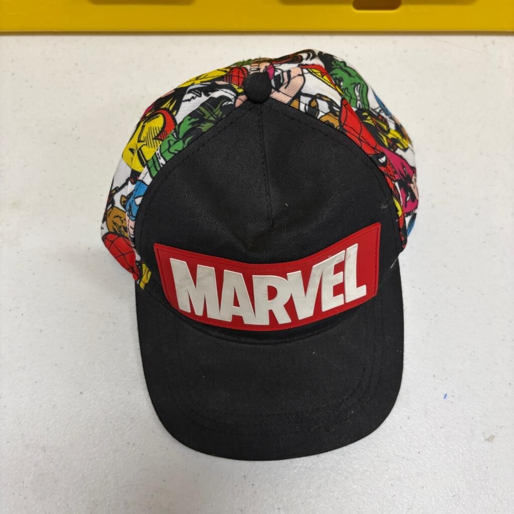 Marvel Comics Snapback Hat Mens OSFM Black Comic Print Captain America Iron Man