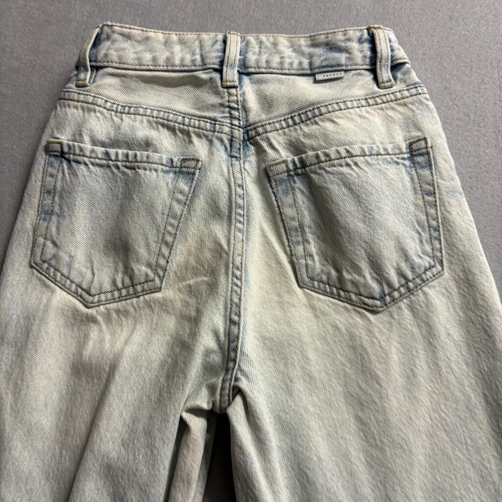 PacSun 90s Boyfriend Jeans Womens Size 22 Light Wash Raw Hem 100% Cotton