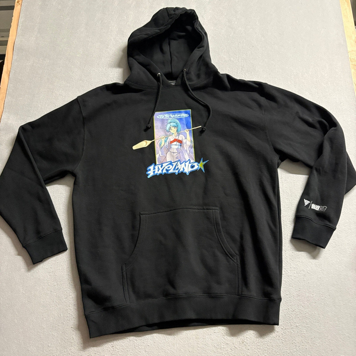 Hypland Yu Yu Hakusho Botan Anime Hoodie Mens XL Black Graphic Pullover
