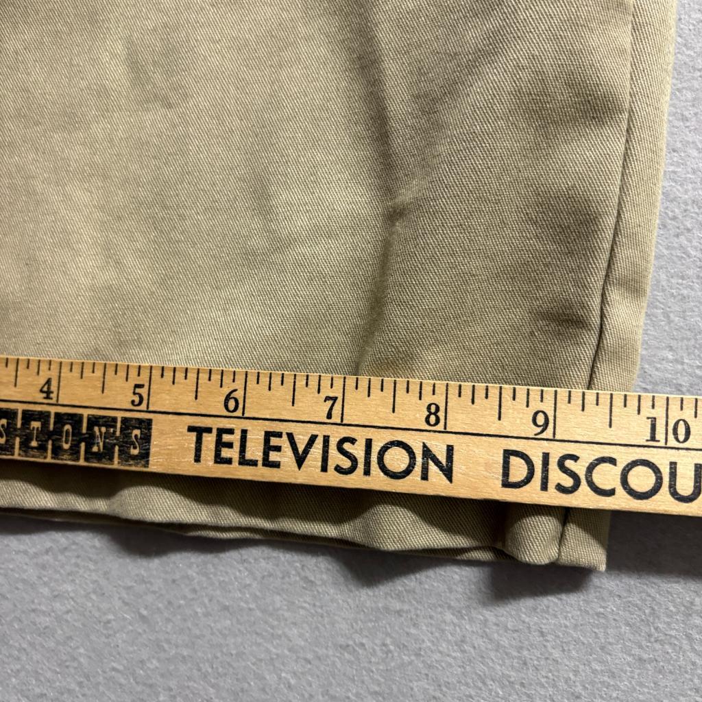 Irvington by Dennis Mens Chino Shorts Size 28 Khaki Tan Flat Front Casual