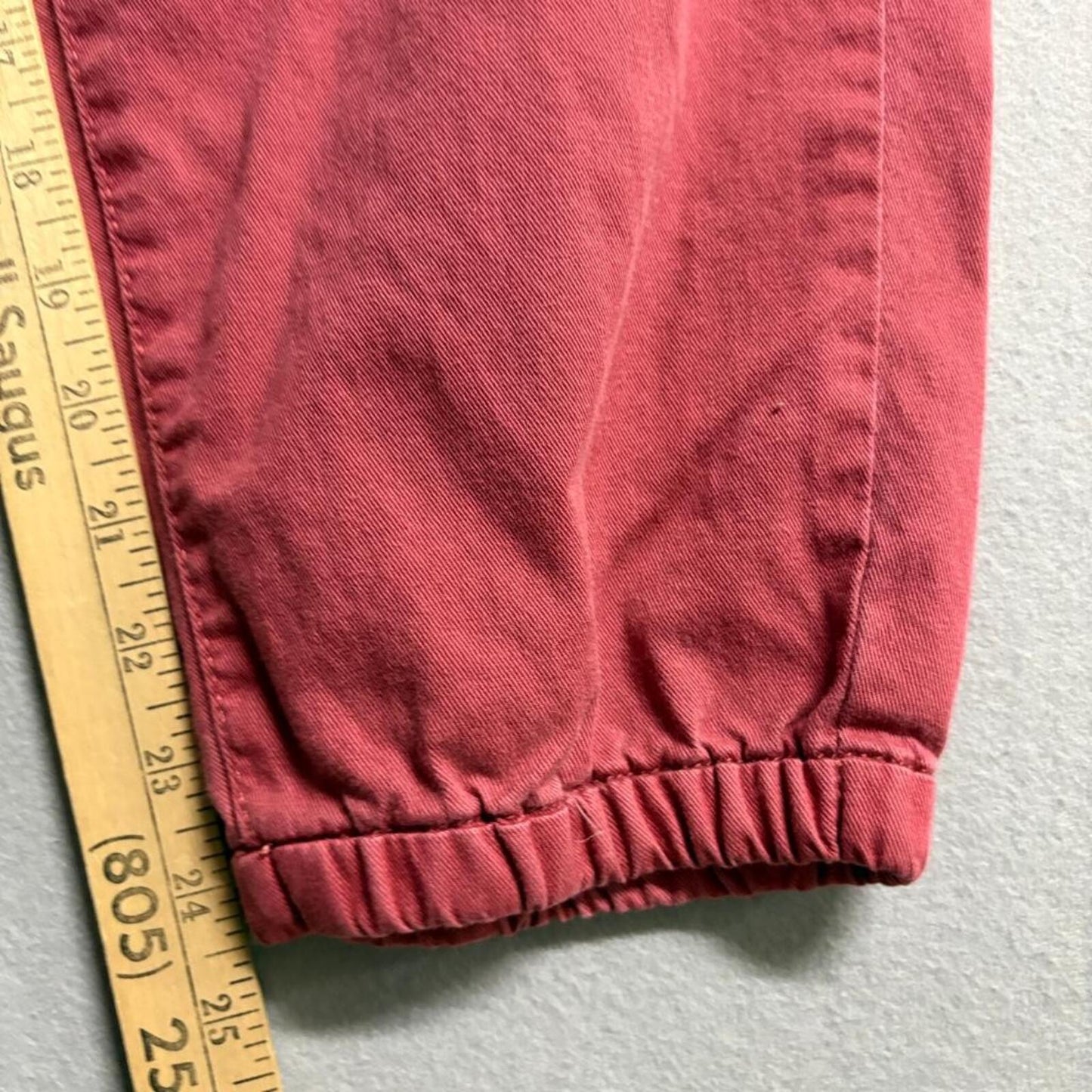 Levis Jogger Pants Womens Large Red Drawstring Elastic Waist Cotton Twill