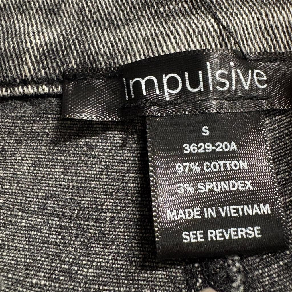 Impulsive Womens Cargo Pants Size S Gray Acid Wash High Rise Wide Leg Straps