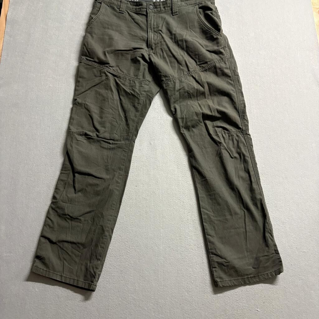 Wrangler ATG All Terrain Gear Pants Mens 34x32 Green Stretch Canvas Hiking Cargo