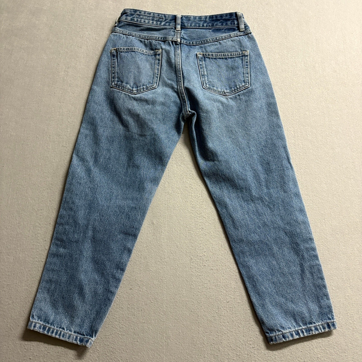 MO&Co Premium Jeans Womens 25 Blue Distressed Ripped Graphic Patch Denim