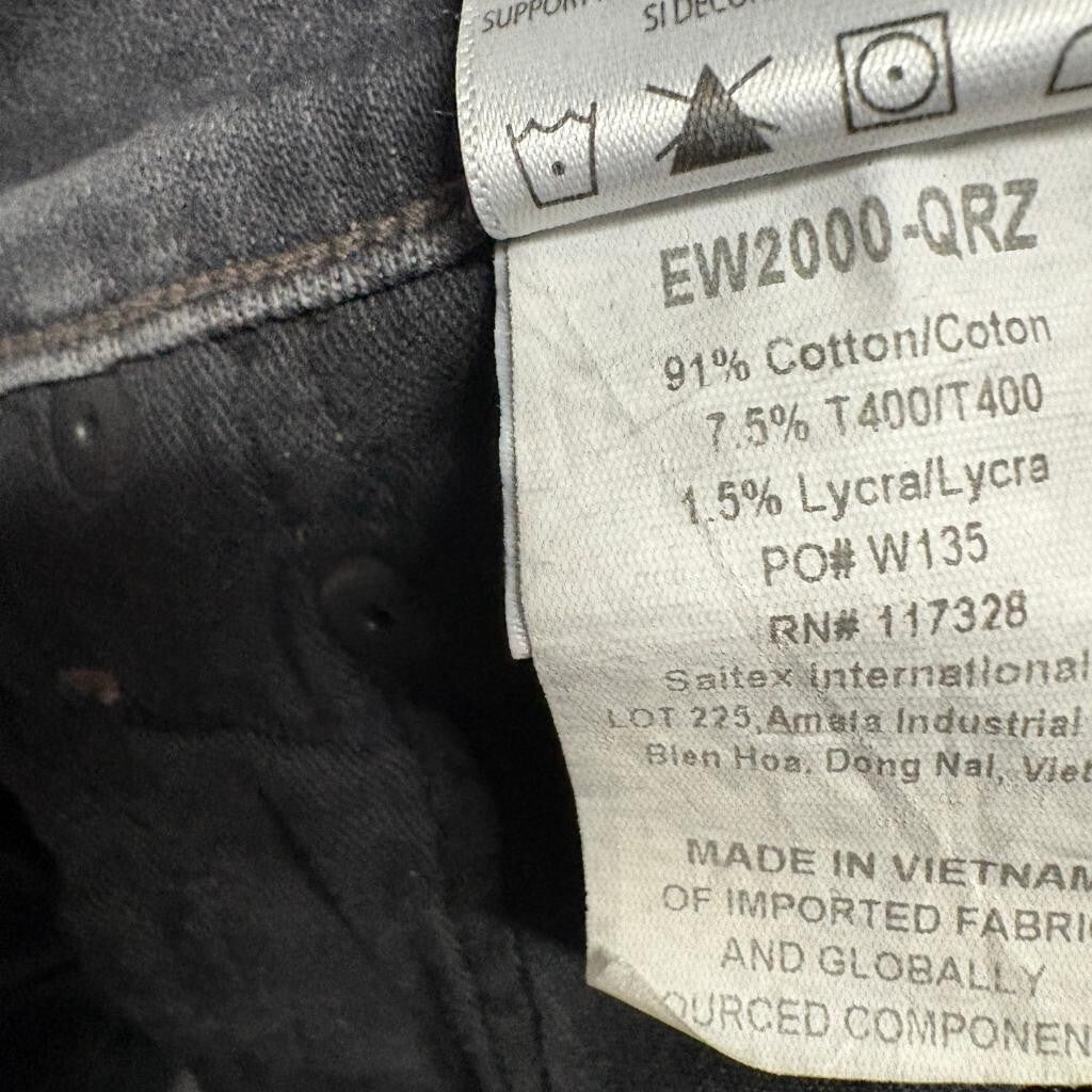 Edwin Pixie 9 Inch Mid Rise Skinny Jeans Womens Size 26 Gray Stretch Denim