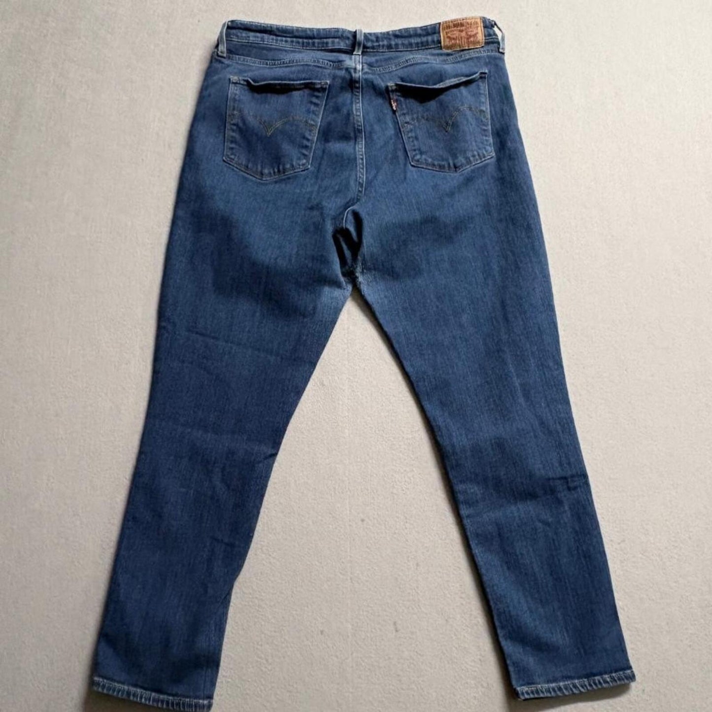 Levis High Rise Skinny Ankle Jeans Womens 33 Blue Denim Stretch Cropped