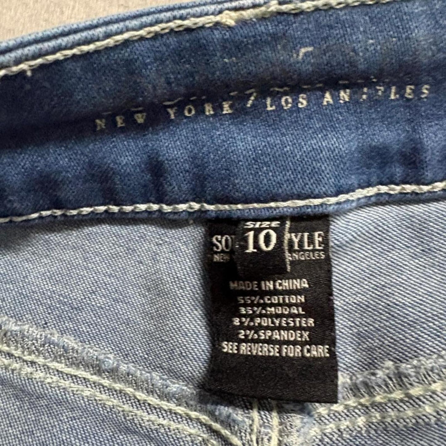 Sound Style Jeans Womens Size 10 Medium Wash Blue Denim Stretch Skinny Pants