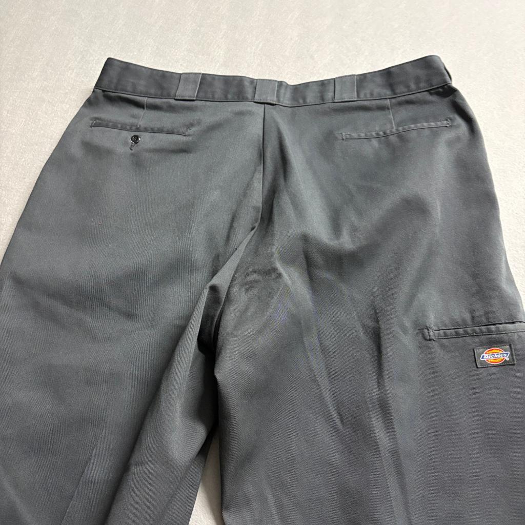 Vintage Dickies 85283 Double Knee Work Pants Mens 42x32 Gray Made in USA