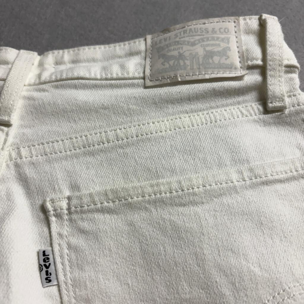 Levi's 721 High Rise Skinny Jeans Womens 29x30 White Denim Stretch