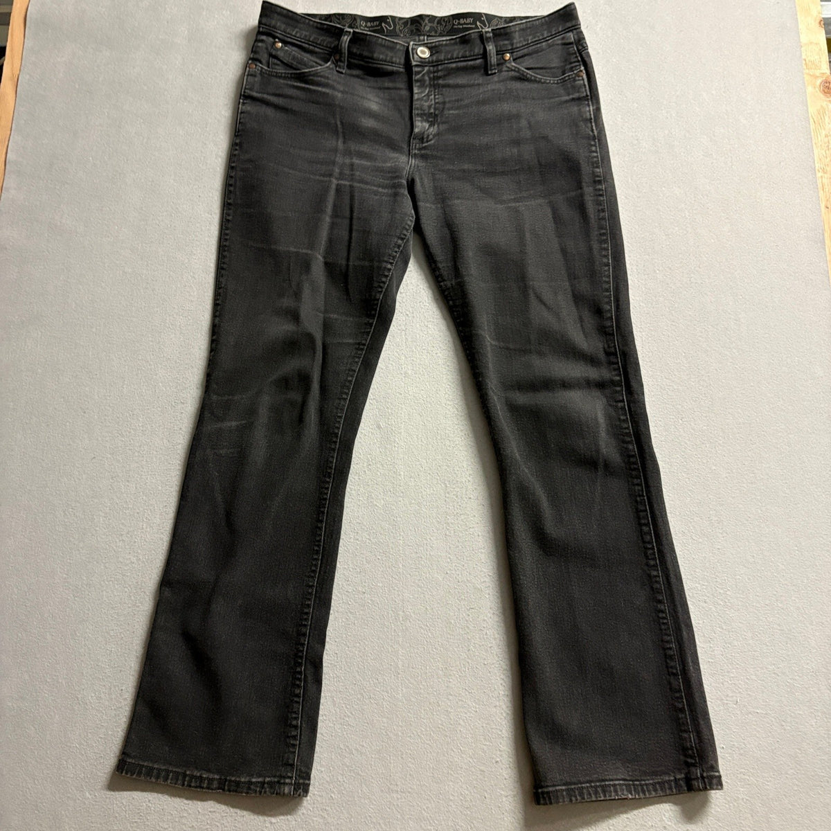 Wrangler Q-Baby Ultimate Riding Jeans Womens 15/16 x 34 Black Bootcut Stretch