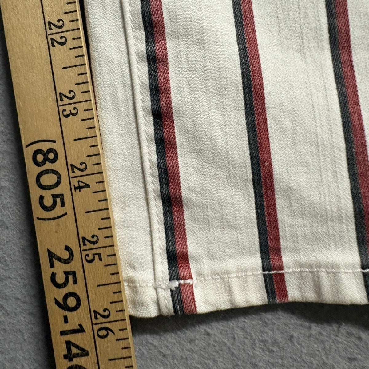 Frame Denim Le Bardot Straight Jeans Womens 27 White Red Black Classic Stripe