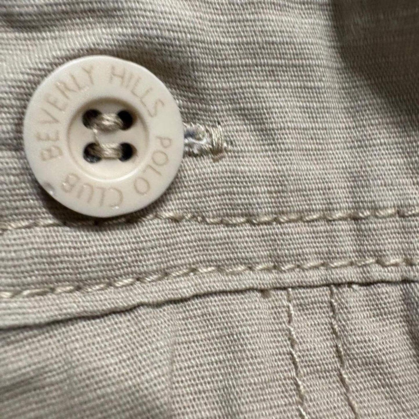 Beverly Hills Polo Club Cargo Shorts Mens 48 Beige Cotton Blend Stretch Casual