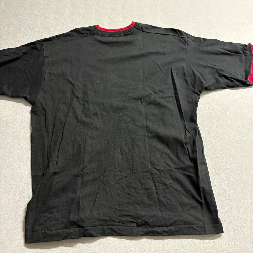 Vintage Pro Spirit T-Shirt Shorts Set Mens XL Black Red Single Stitch USA Made