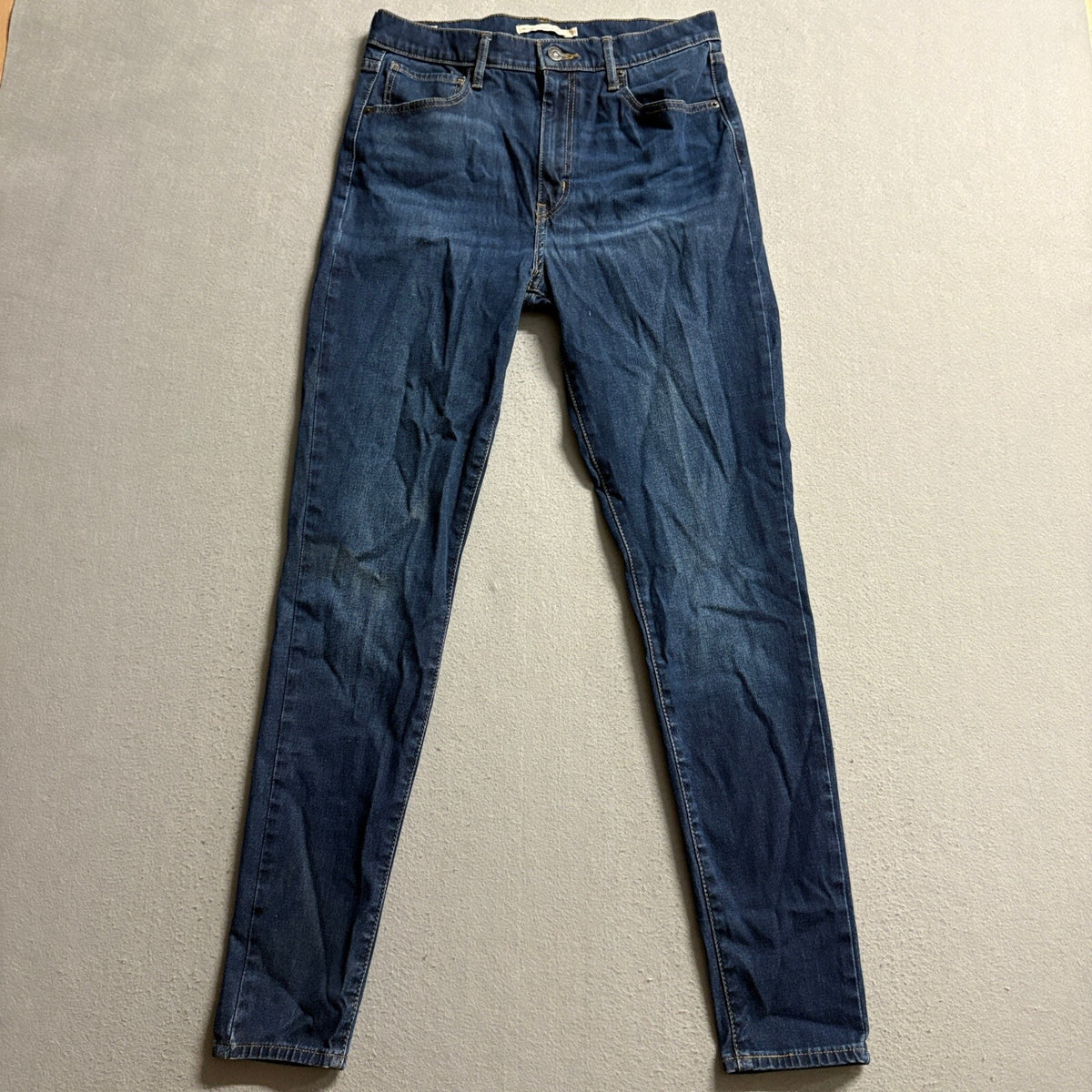Levi's Premium Mile High Super Skinny Jeans Womens 31x30 Dark Wash Blue Denim