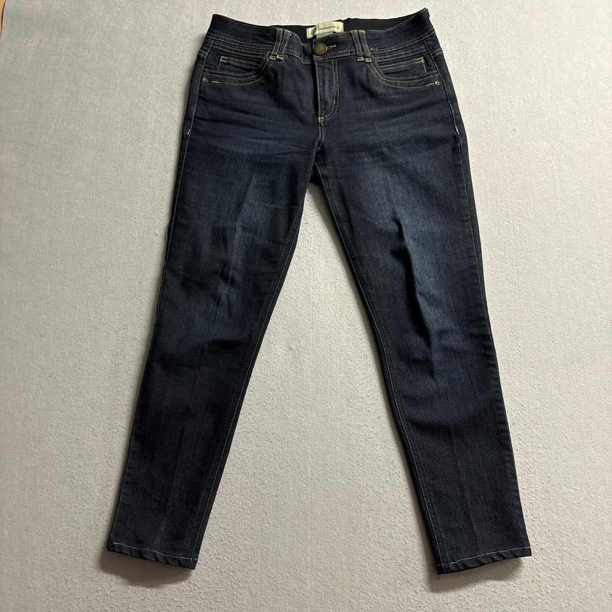 Democracy Ab Technology Womens Dark Wash Straight Leg Jeans Size 6 B1248BBTX