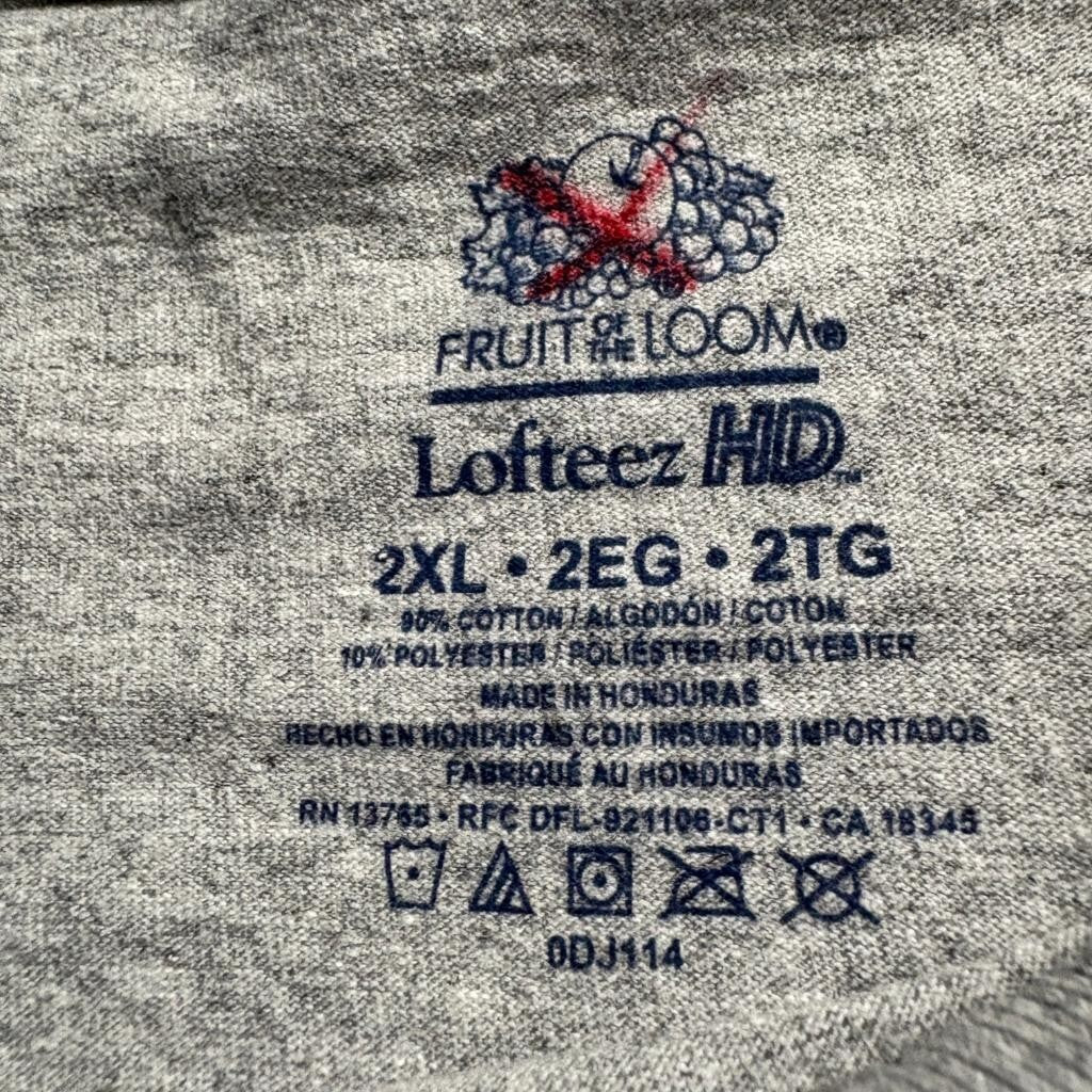 Oakland Raiders Run Cali Shirt Mens 2XL Gray Fruit of the Loom Lofteez T-Shirt