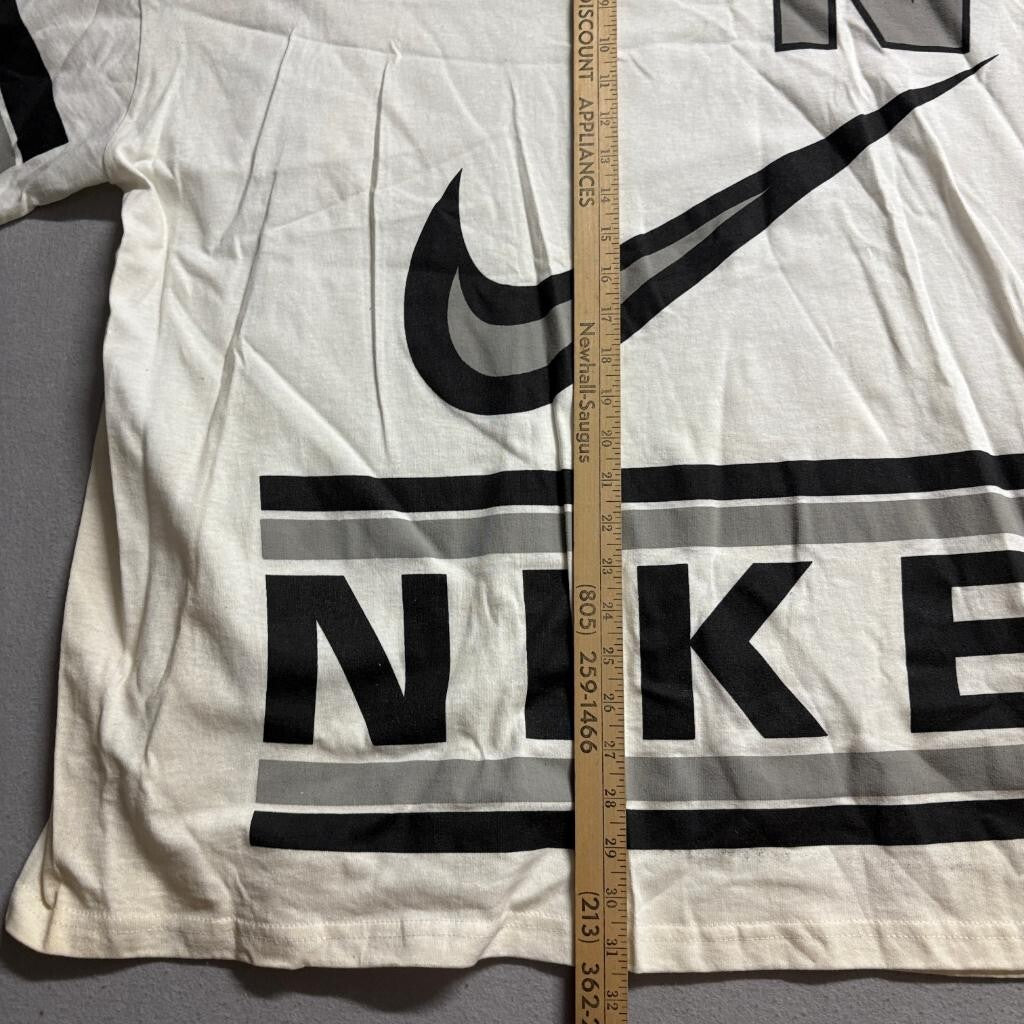 Vintage Nike 2 Piece Set T-Shirt and Shorts Mens XL White Black Made in USA 90s