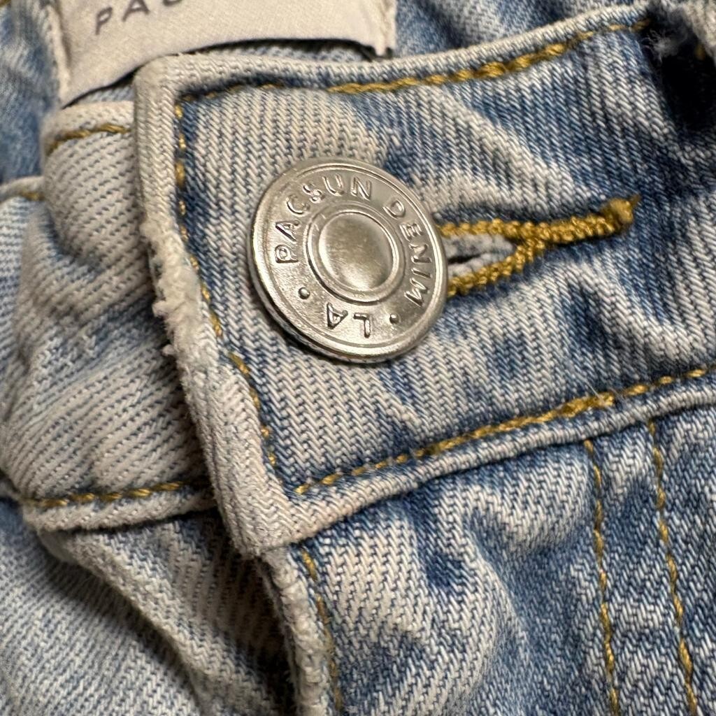 PacSun Stretch 90s Boyfriend Jeans Womens 25 Light Wash Denim High Rise