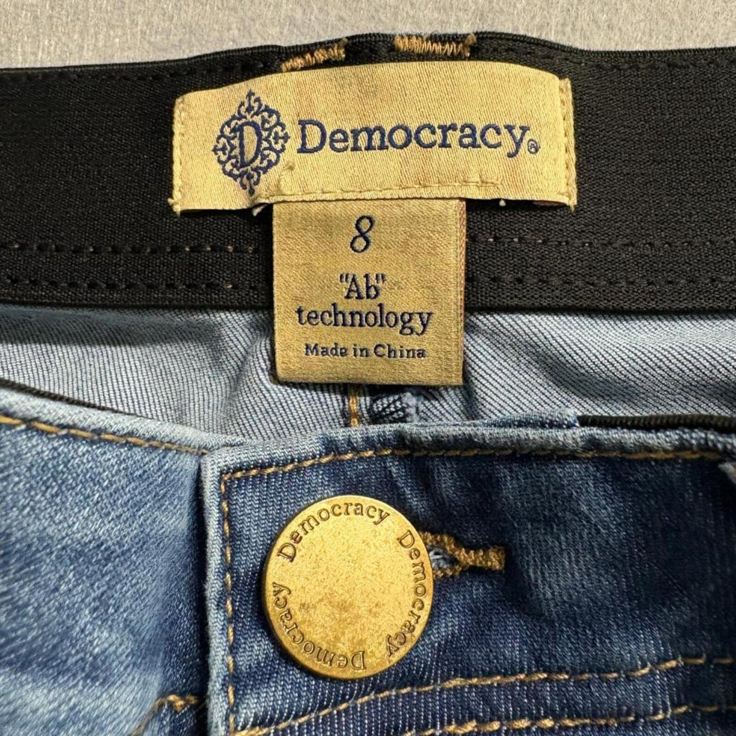 Democracy Ab Technology Skinny Jeans Womens Size 8 Blue Denim Stretch Slimming