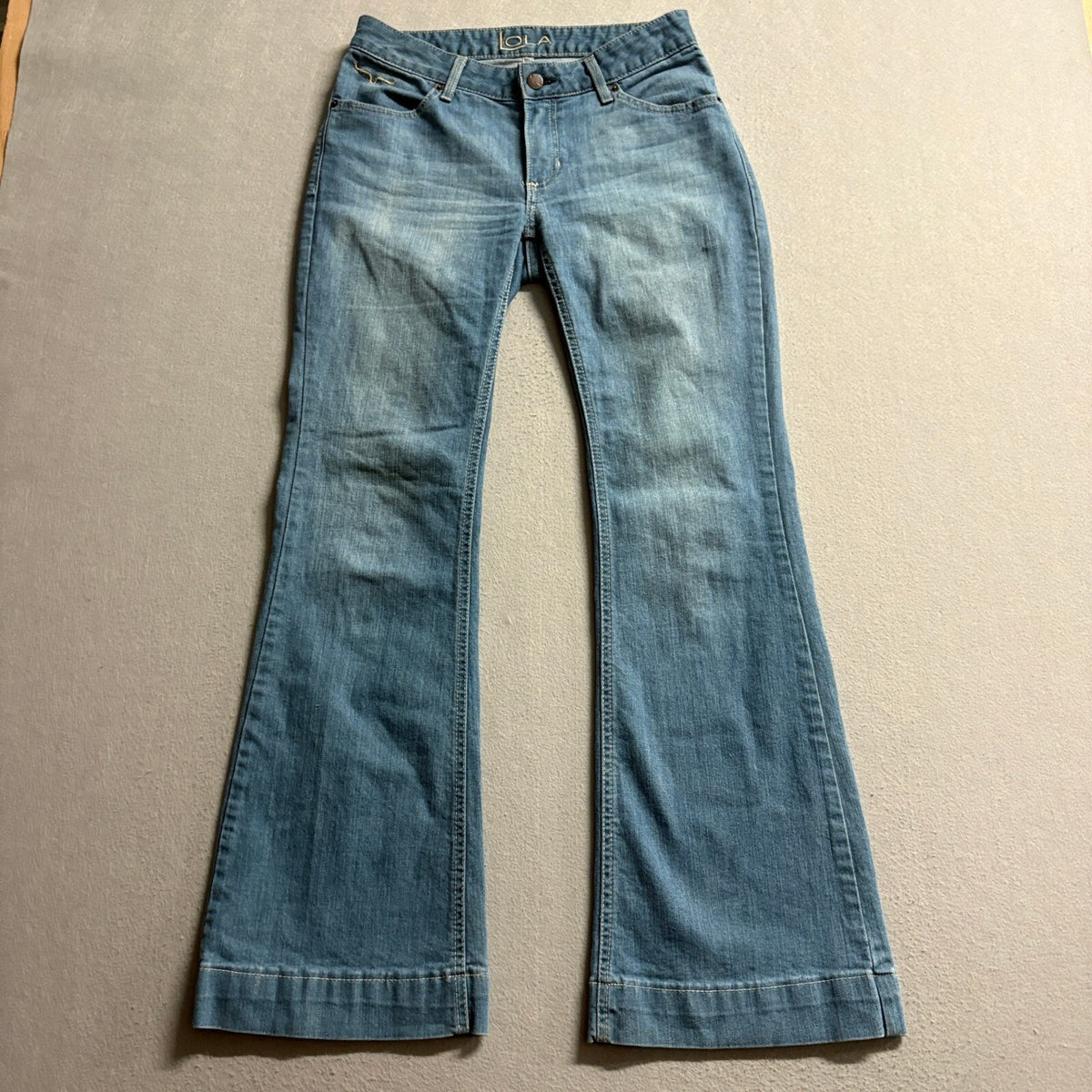 Kimes Ranch Lola Jeans Womens Size 4x30 Blue Flare Leg Stretch Western Denim USA