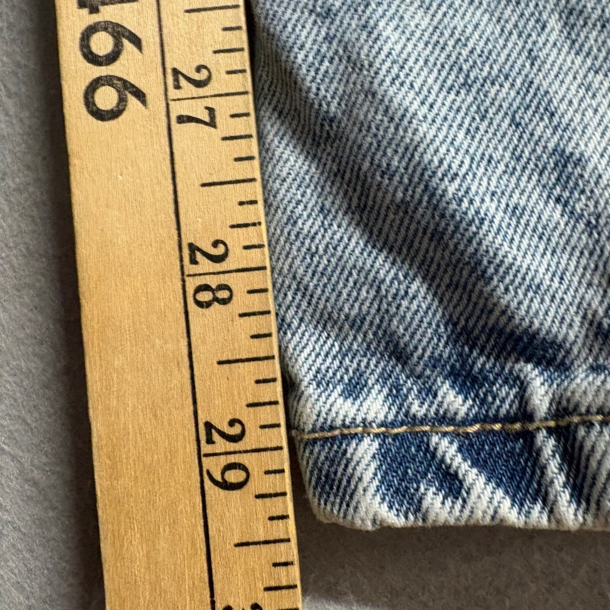 SHEIN Women High Rise Seam Front Straight Leg Jeans Acid Wash Blue Size S 27x28