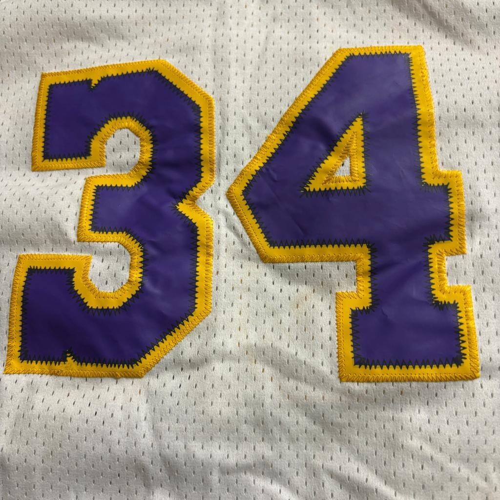Shaquille O'Neal Los Angeles Lakers Jersey Mens L White Mesh #34 ACMI