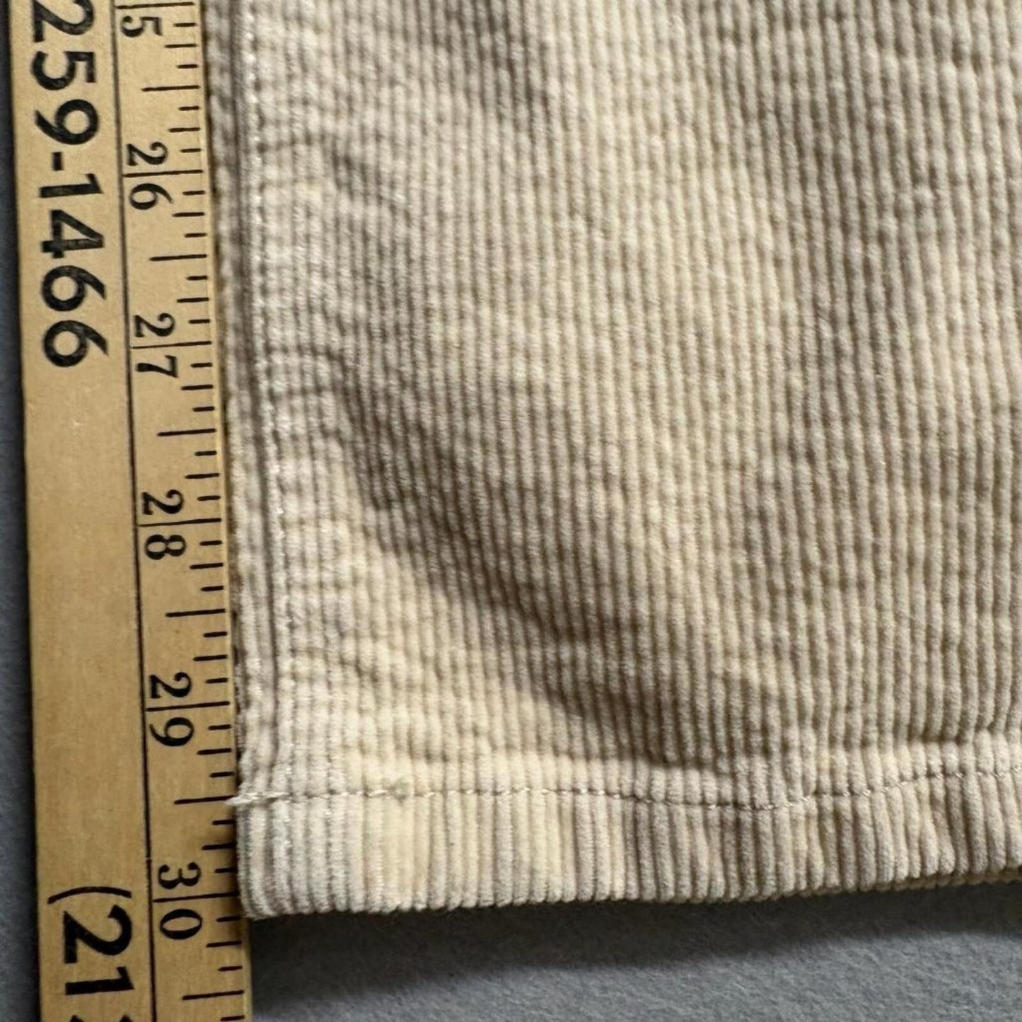 H&M Divided Corduroy Pants Womens Size 4 Beige Wide Leg High Rise Stretch