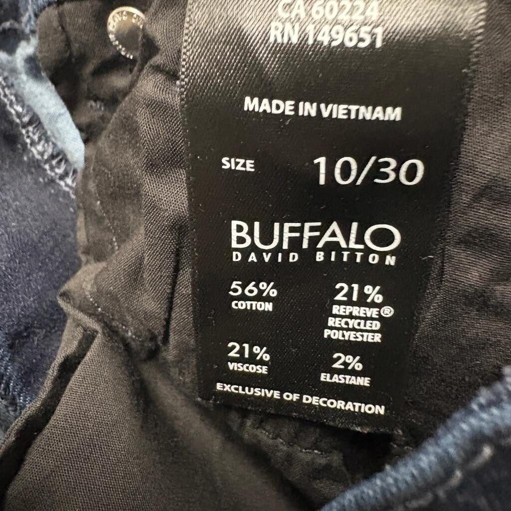 Buffalo David Bitton Alyssa Jeans Womens 10/30 High Rise Straight Leg Blue