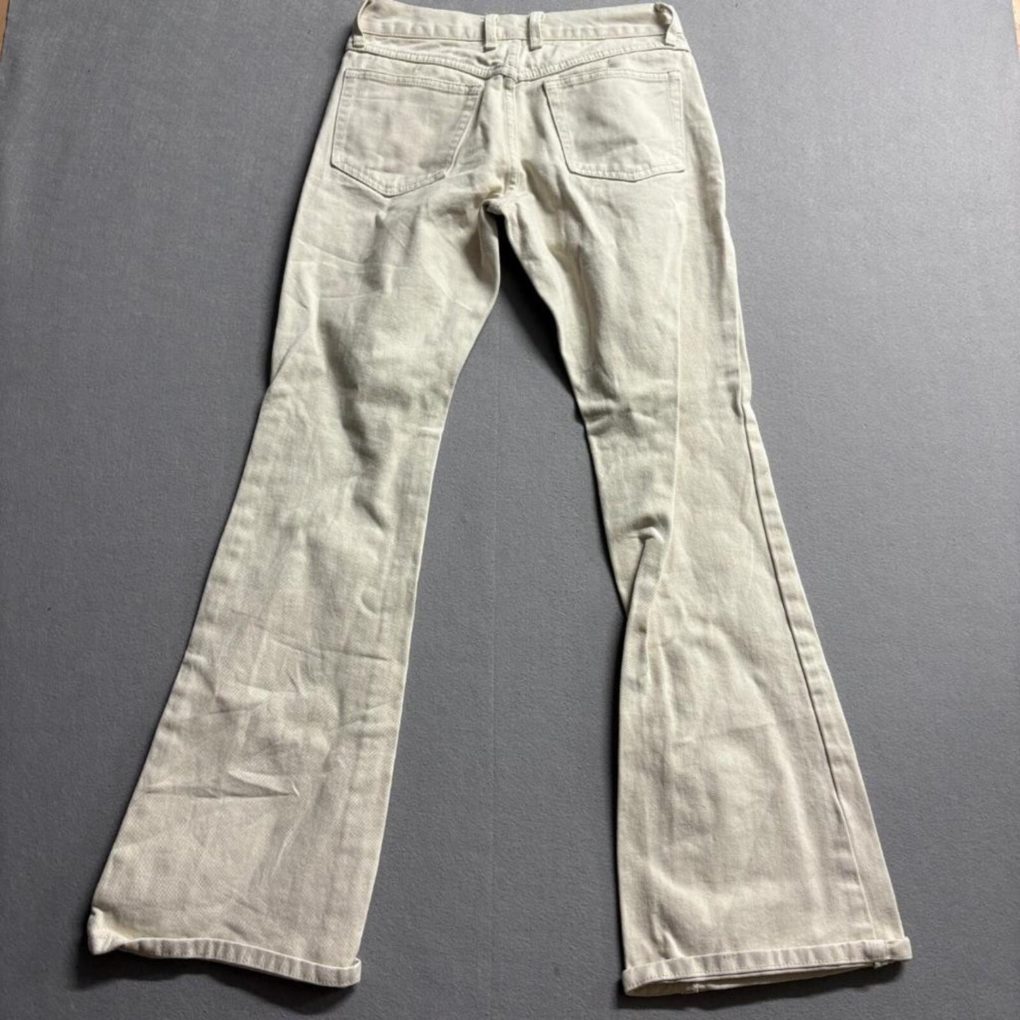 John Galt Brandy Melville Flare Jeans Womens Size S Off White Beige Denim