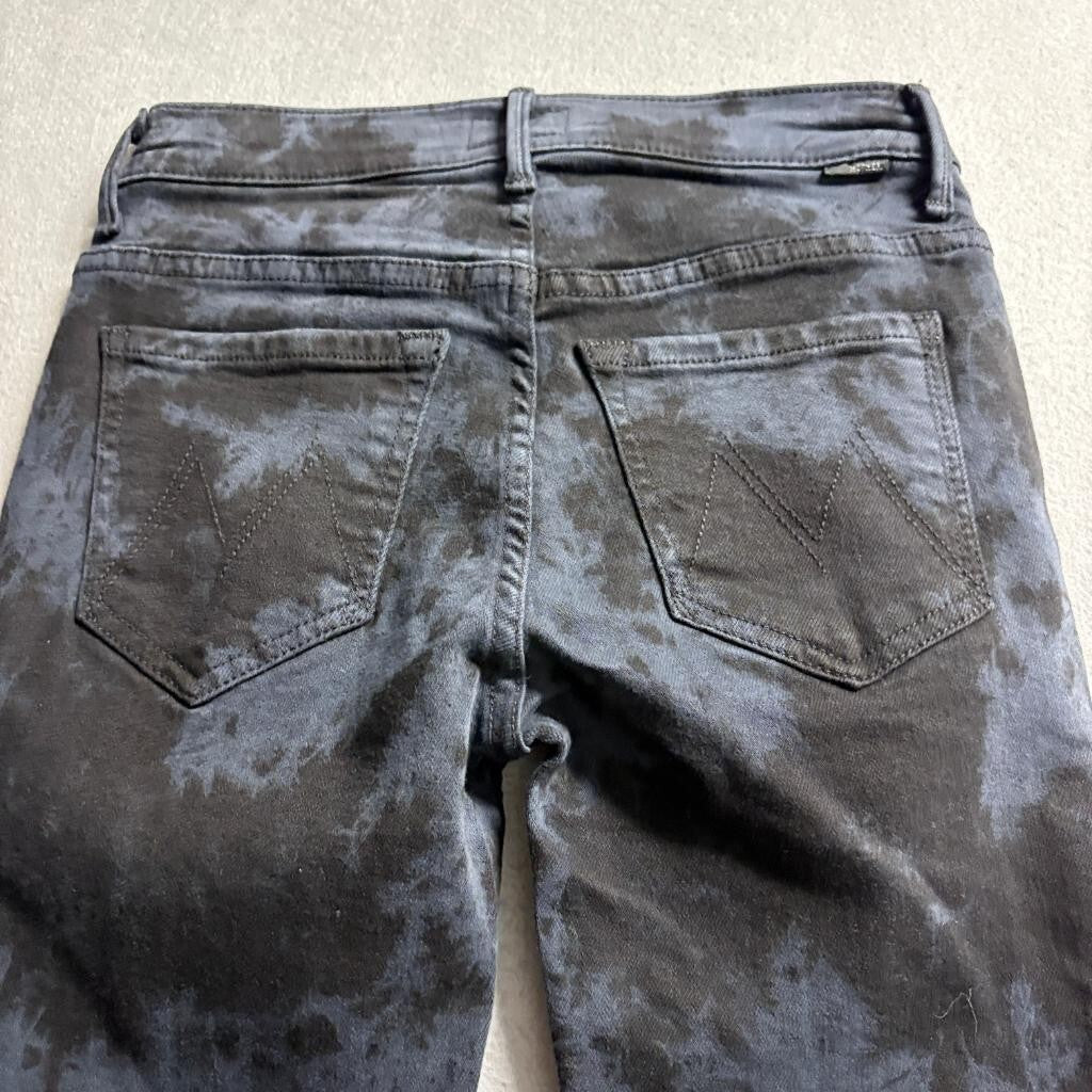 Mother The Muse Ankle Jeans Womens 24 Blame It On The Blackout Tie Dye Skinny