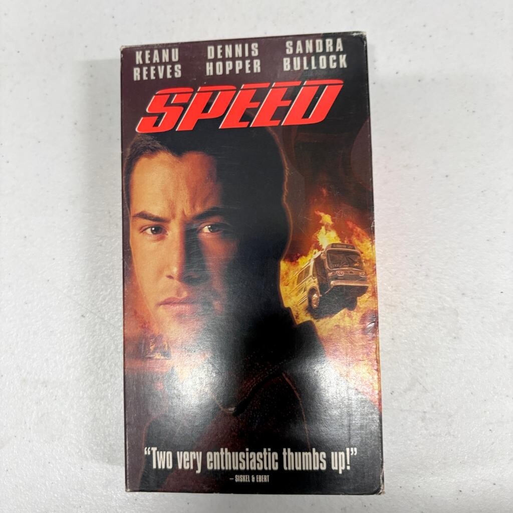 Speed VHS 1994 Keanu Reeves Sandra Bullock Fox Video Action Thriller Movie Tape