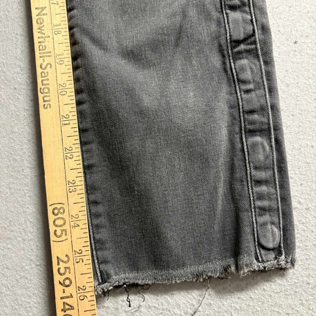 DL1961 Mara Ankle High Rise Straight Denim Jeans Womens Size 24 Charcoal Black