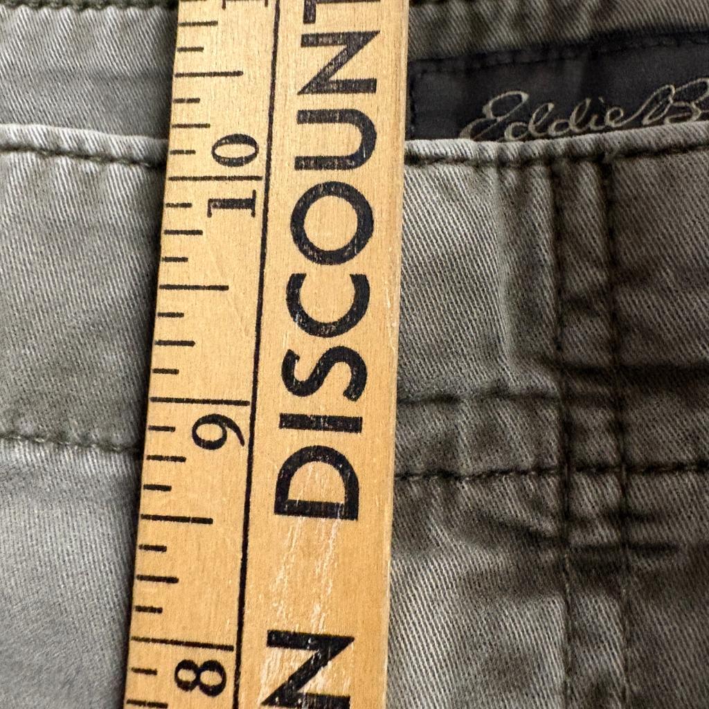 Eddie Bauer Cargo Pants Womens 10 Green Cotton Blend Stretch Outdoor Utility