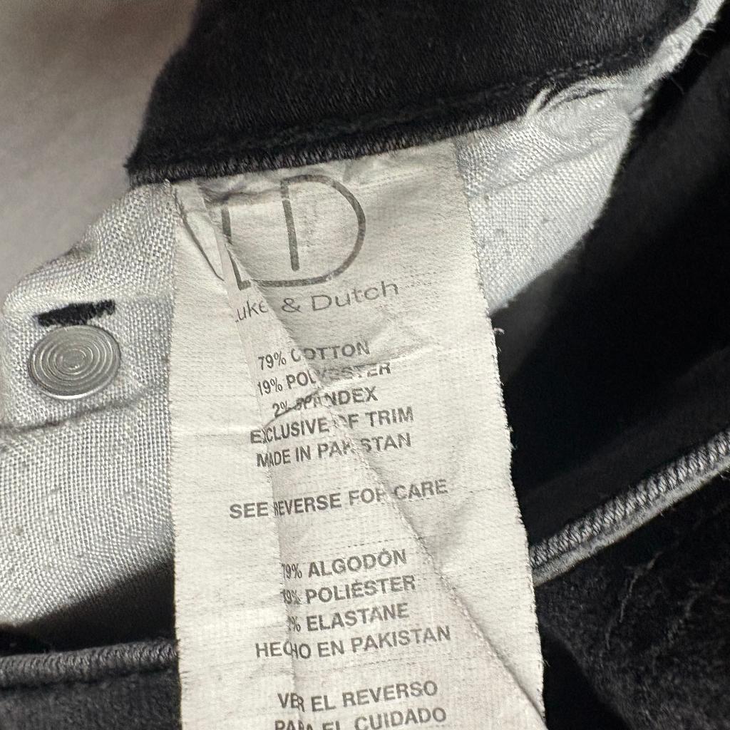 Luke and Dutch Jeans Mens 34x32 Gray Denim Slim Straight Stretch Pants