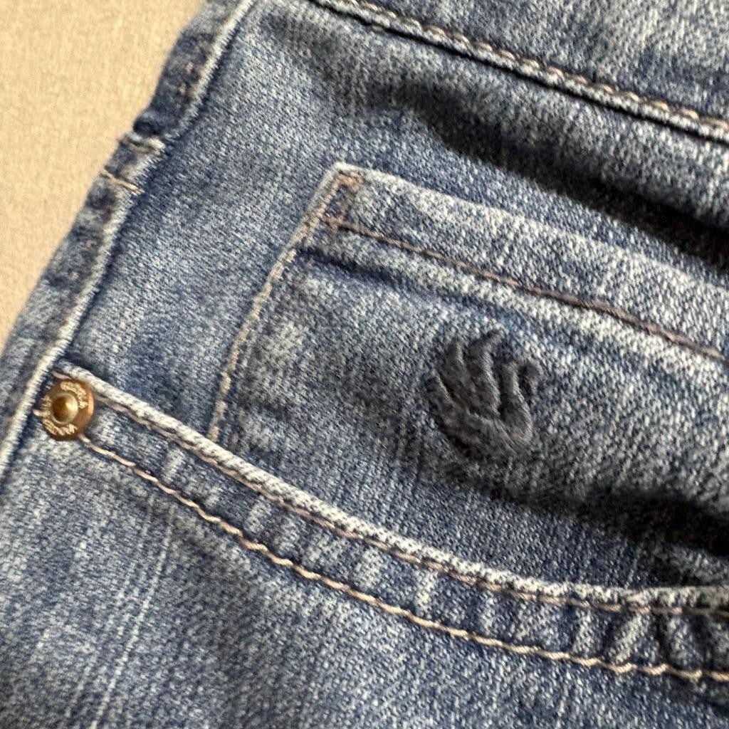 Gloria Vanderbilt Amanda Jeans Womens 16W Blue Denim Straight Leg High Rise Crop