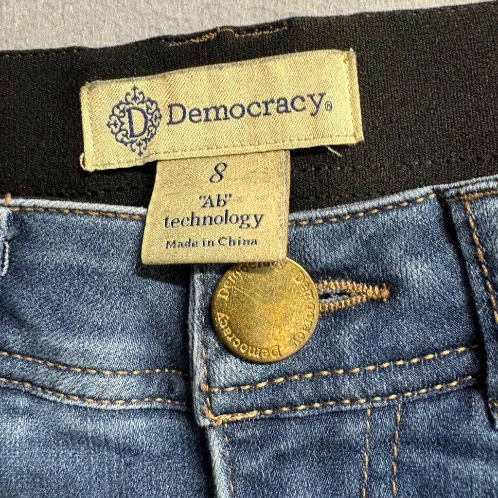 Democracy Ab Technology Skinny Jeans Womens Size 8 Blue Denim Stretch