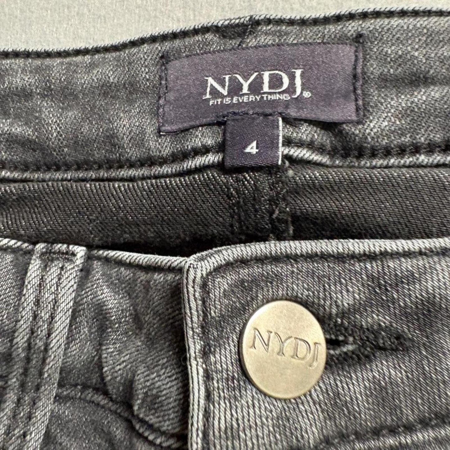 NYDJ Ami Uplift Skinny Jeans Womens 4 Gray Lift Tuck Denim Stretch